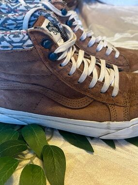 Vans High-Top Suede Skate Shoes in Brown